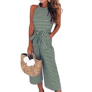 Prettygarden striped jumpsuit- L